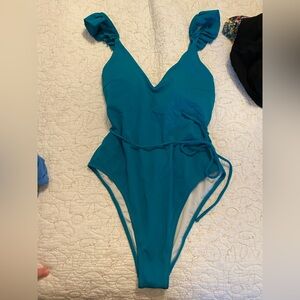 Shade & Shore Teal One Piece Swimsuit